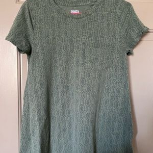 Duluth casual green cotton dress with pockets